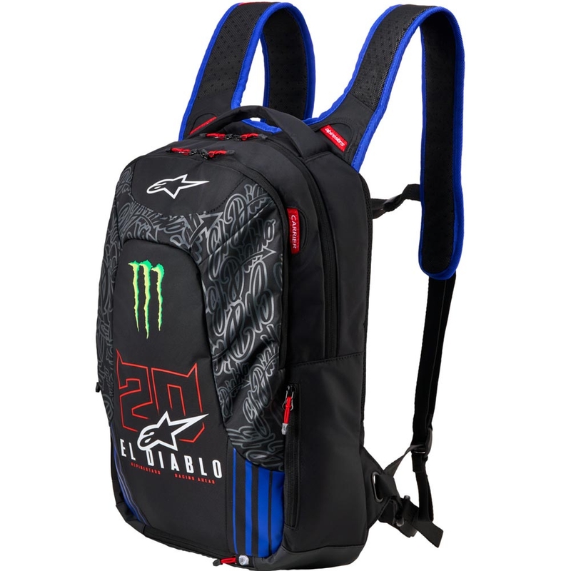 Batoh Alpinestars City Hunter V2 FQ20 Monster kolekce černo-fluo červeno-modro-zelený 22 l