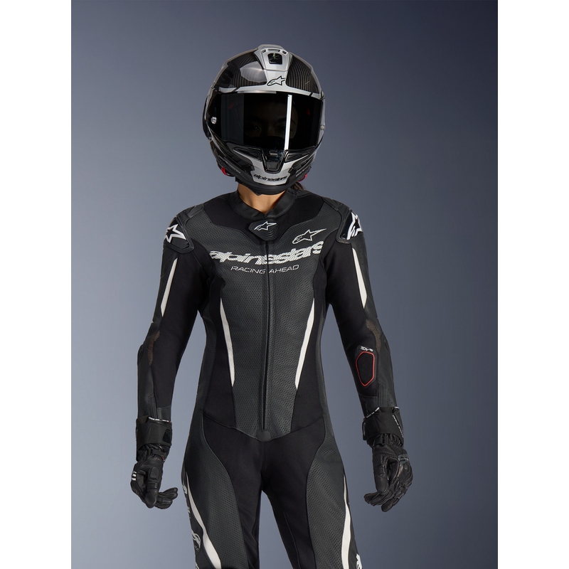 Dámská jednodílná kožená kombinéza na motorku Alpinestars Stella GP-R7 černá