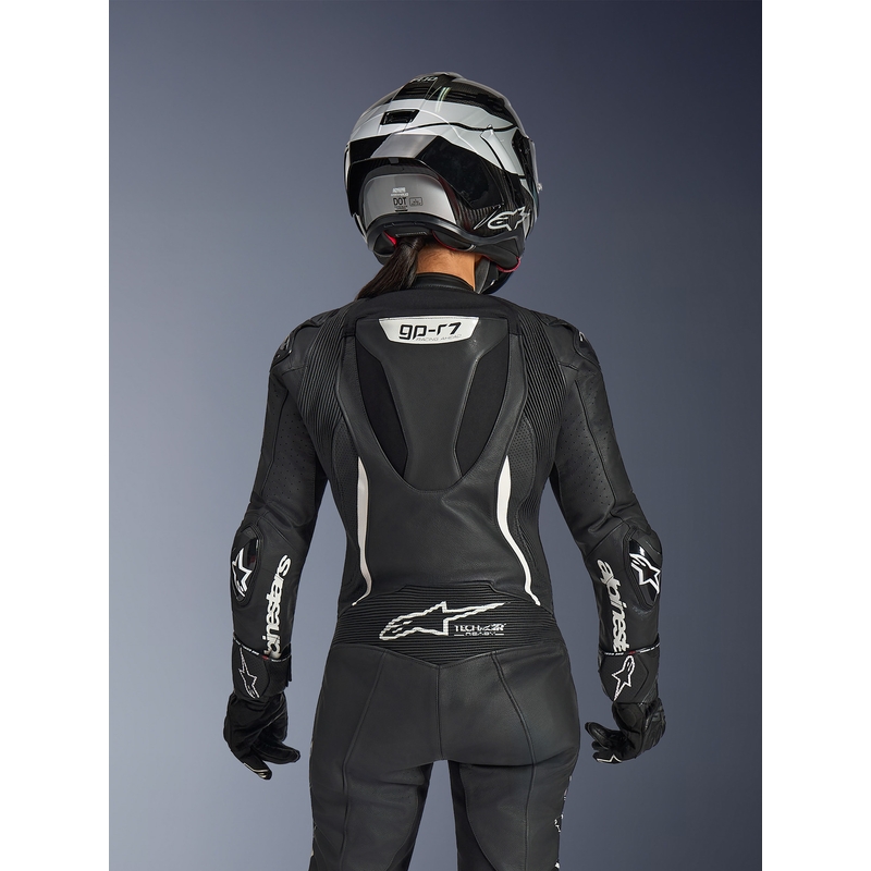 Dámská jednodílná kožená kombinéza na motorku Alpinestars Stella GP-R7 černá