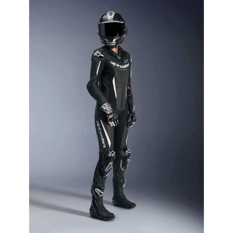 Dámská jednodílná kožená kombinéza na motorku Alpinestars Stella GP-R7 černá