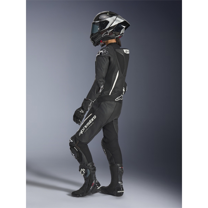 Dámská jednodílná kožená kombinéza na motorku Alpinestars Stella GP-R7 černá