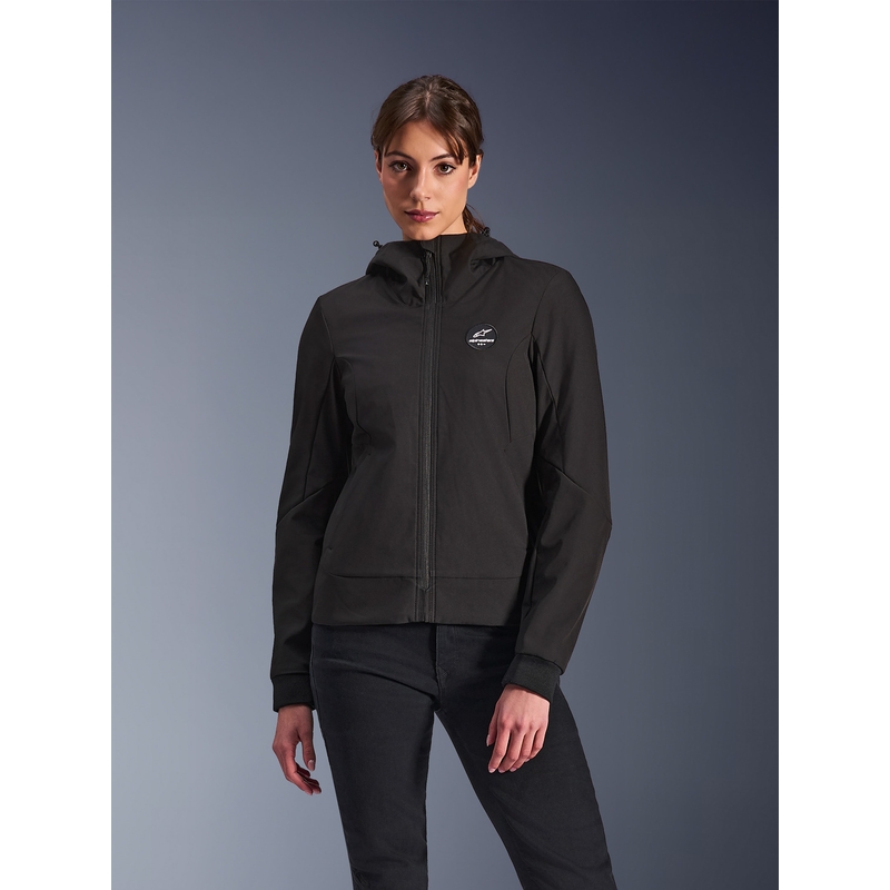 Dámská mikina na motorku Alpinestars Stella Radium Tech Hoodie černá