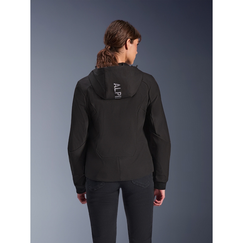 Dámská mikina na motorku Alpinestars Stella Radium Tech Hoodie černá
