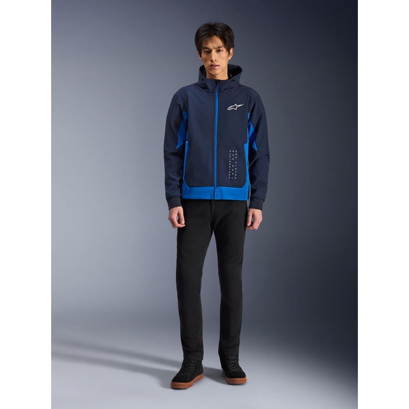 Mikina na motorku Alpinestars Radium Tech Hoodie tmavě modro-modrá