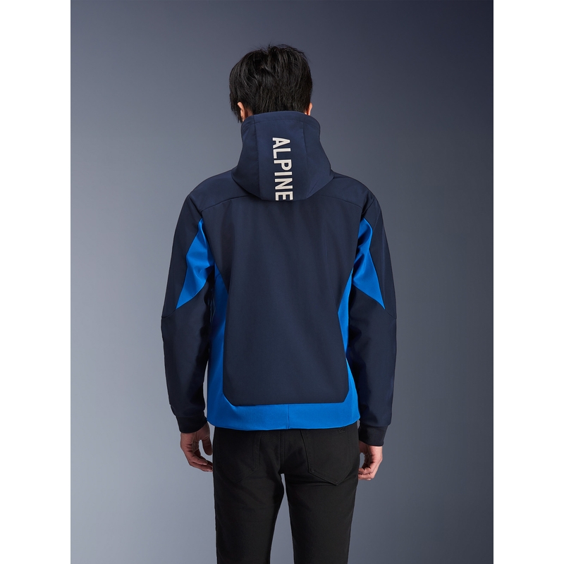 Mikina na motorku Alpinestars Radium Tech Hoodie tmavě modro-modrá