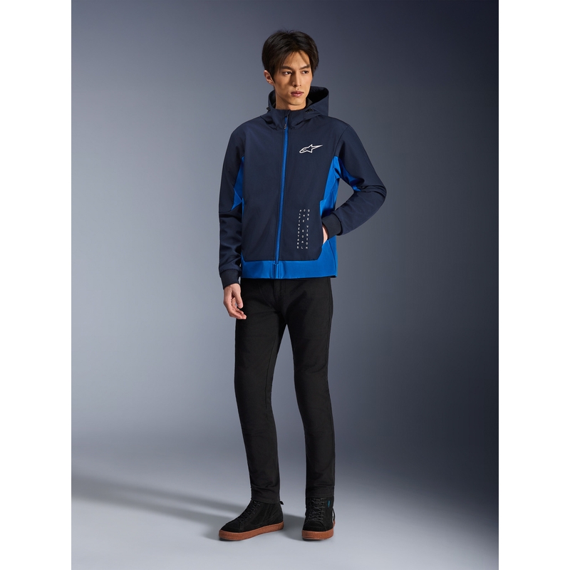 Mikina na motorku Alpinestars Radium Tech Hoodie tmavě modro-modrá