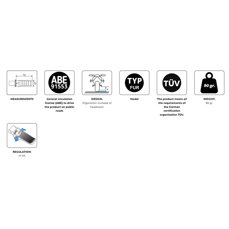 Stupačky bez adaptérů PUIG RACING červená