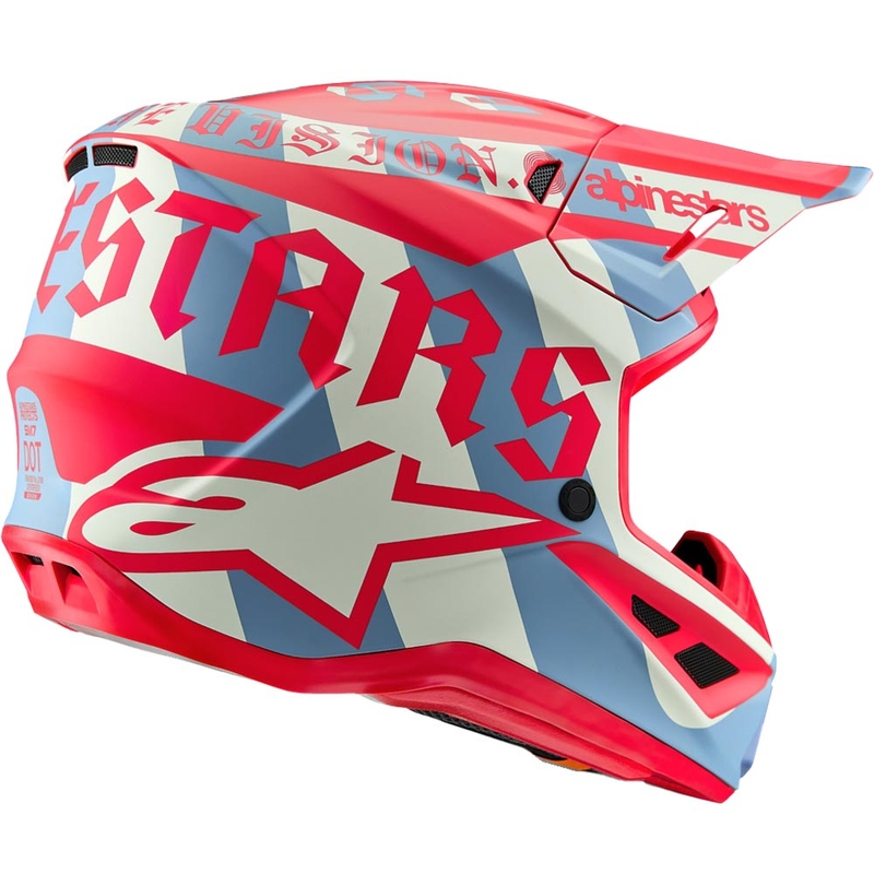 Motokrosová helma Alpinestars Supertech S-M7 limitovaná edice Beast Coast šedo-černo-oranžová