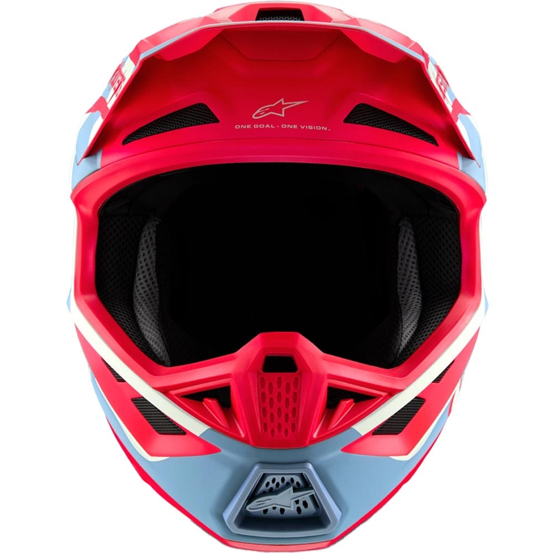 Motokrosová helma Alpinestars Supertech S-M7 limitovaná edice Beast Coast šedo-černo-oranžová