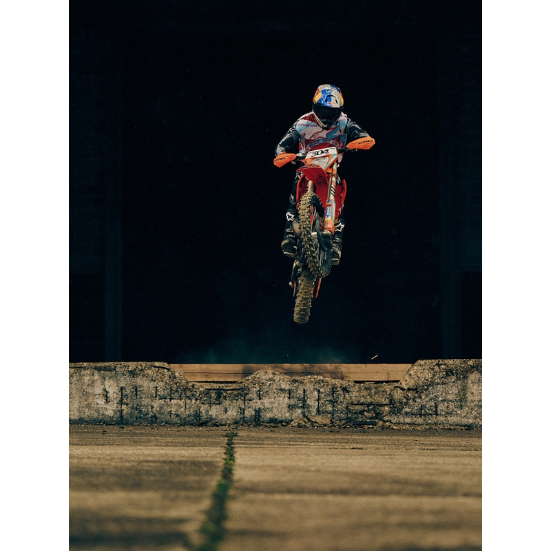 Motokrosový dres Alpinestars Techstar limitovaná edice Beast Coast šedo-černo-oranžový