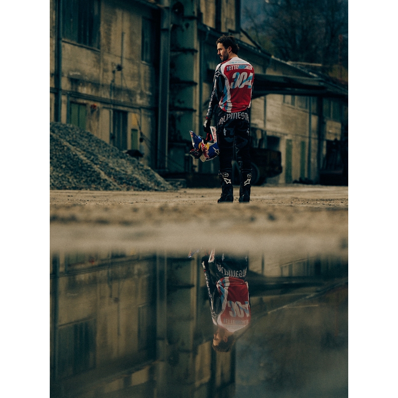 Motokrosový dres Alpinestars Techstar limitovaná edice Beast Coast šedo-černo-oranžový