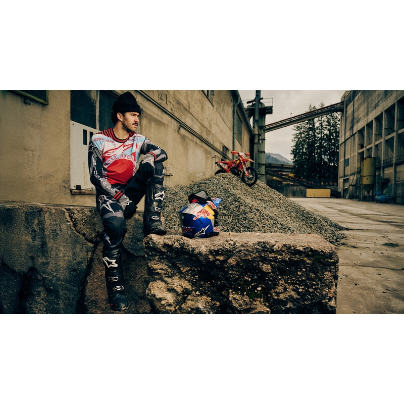 Motokrosový dres Alpinestars Techstar limitovaná edice Beast Coast šedo-černo-oranžový