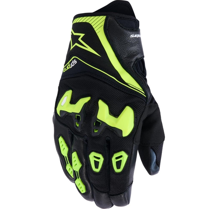 Rukavice na motorku Alpinestars SP-R PRO černo-fluo žluté