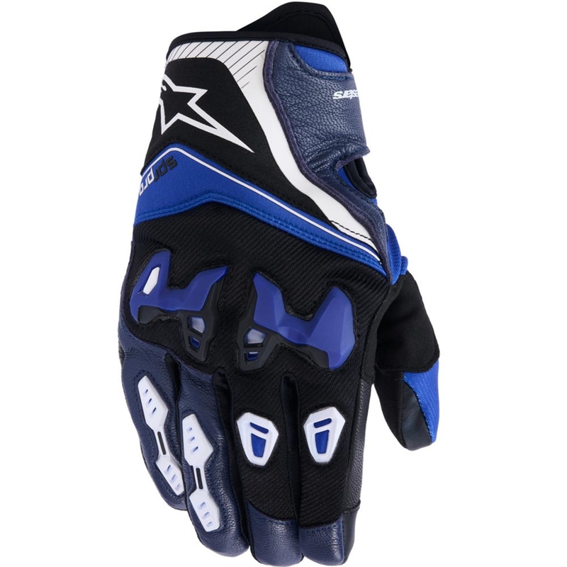 Rukavice na motorku Alpinestars SP-R PRO modro-černo-bílé