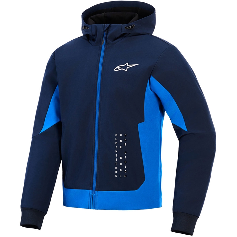 Mikina na motorku Alpinestars Radium Tech Hoodie tmavě modro-modrá