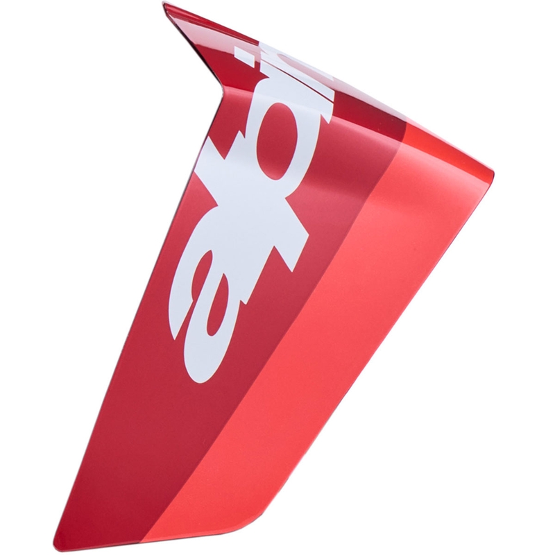 Aerodynamický spoiler pro helmy na motorku Alpinestars Supertech R10 Arius racing profil fluo červeno-červeno-bílý