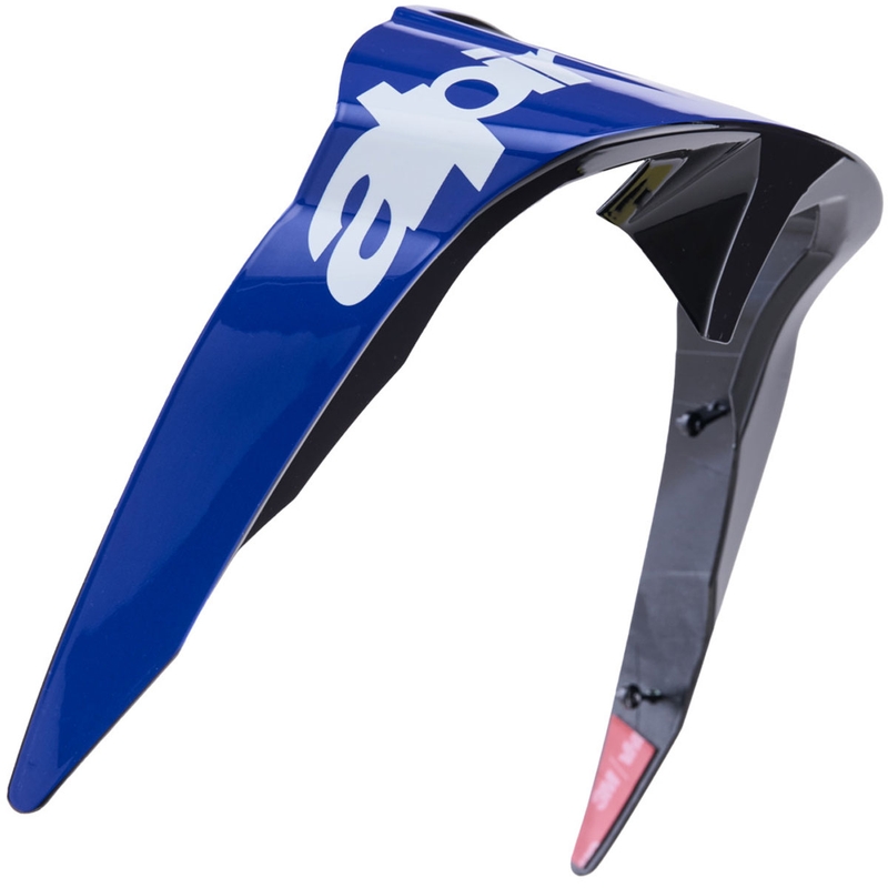Aerodynamický spoiler pro helmy na motorku Alpinestars Supertech R10 Arius standardní profil modro-bílo-černý