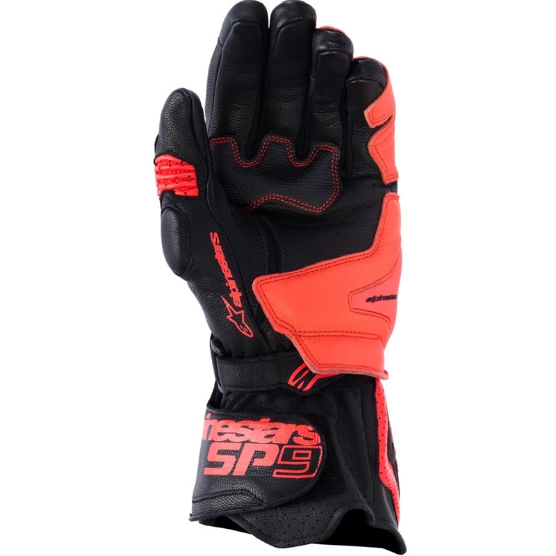 Rukavice na motorku Alpinestars SP-9 černo-fluo červené
