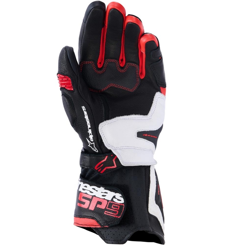 Rukavice na motorku Alpinestars SP-9 černo-bílo-červené
