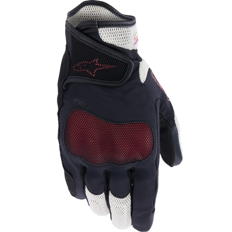 Dámské rukavice na motorku Alpinestars Stella Mogress Airflow béžovo-černo-růžové