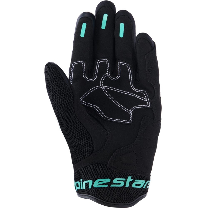 Dámské rukavice na motorku Alpinestars Stella Mogress Airflow bílo-černo-tyrkysové