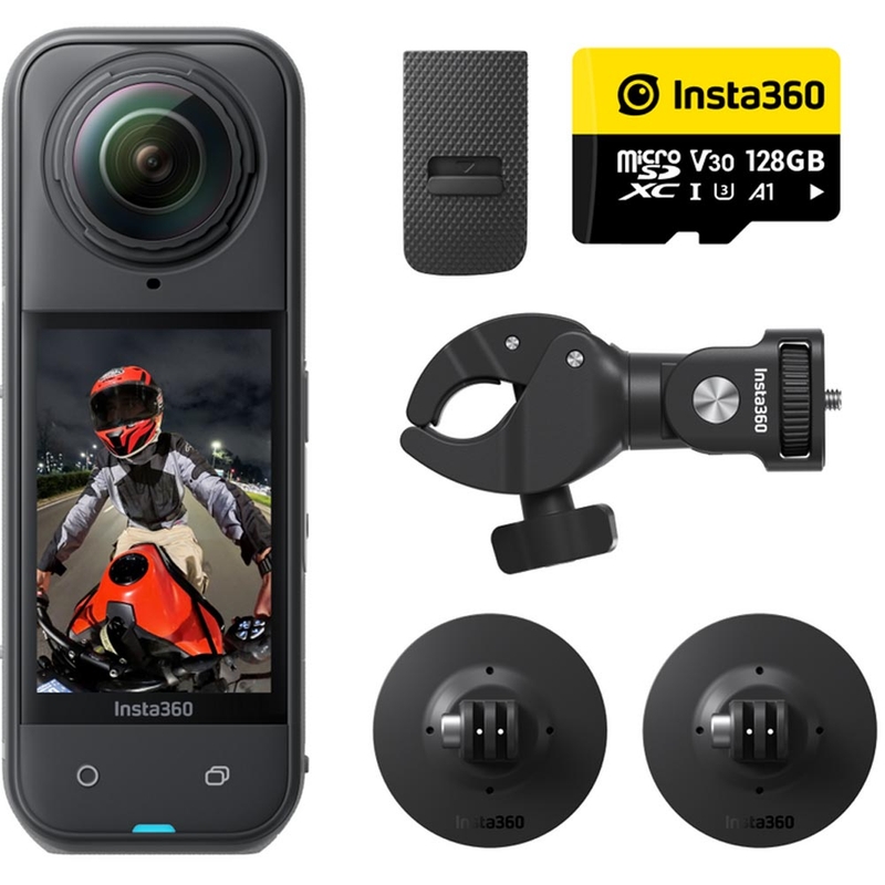 Akční kamera Insta360 X5 Motorcycle Bundle černá