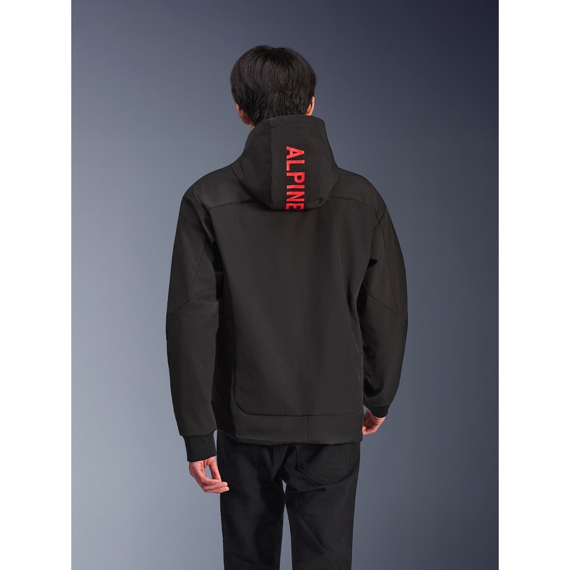 Mikina na motorku Alpinestars RADIUM TECH HOODIE černo-červená