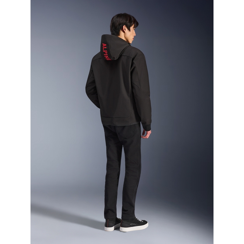 Mikina na motorku Alpinestars RADIUM TECH HOODIE černo-červená