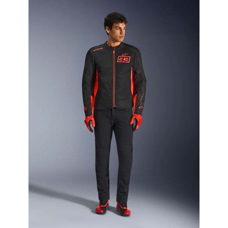 Bunda na motorku Alpinestars C-1 AIR MM93 kolekce fluo červeno-červeno-černá