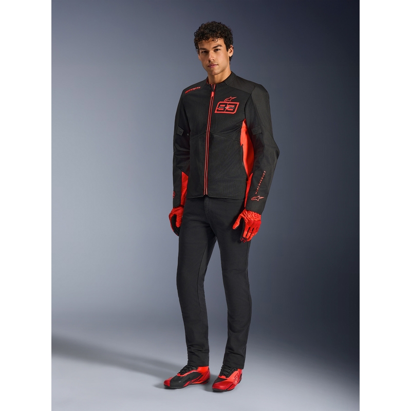 Bunda na motorku Alpinestars C-1 AIR MM93 kolekce fluo červeno-červeno-černá