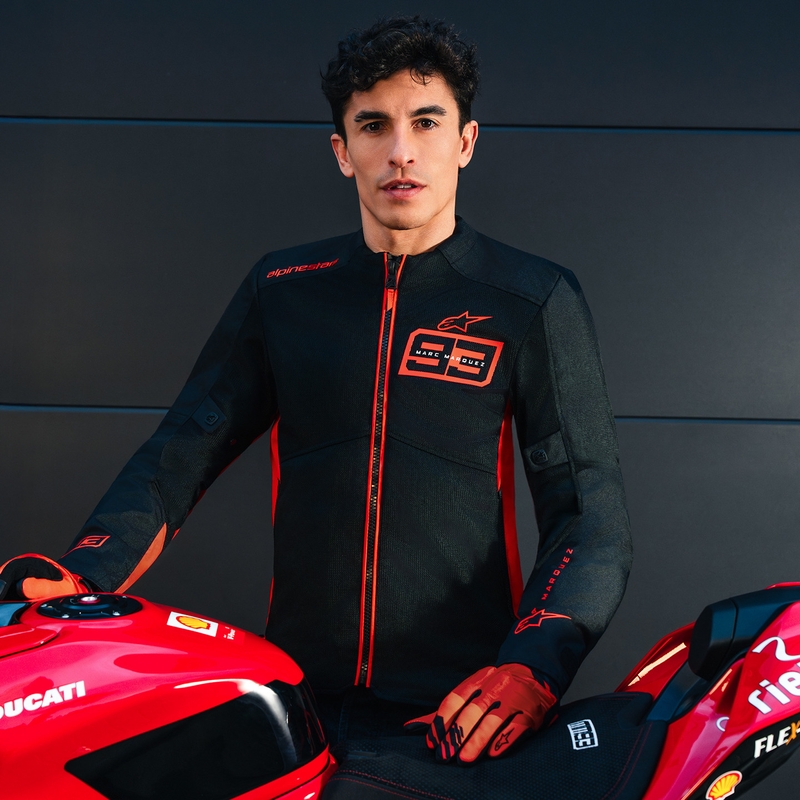 Bunda na motorku Alpinestars C-1 AIR MM93 kolekce fluo červeno-červeno-černá
