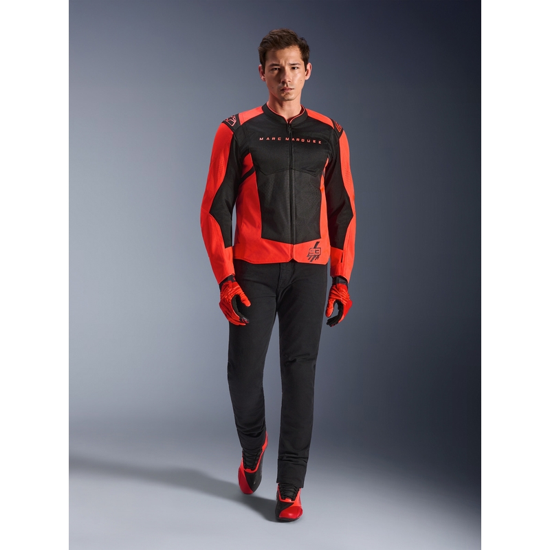 Bunda na motorku Alpinestars T-SPS Air V2 MM93 kolekce fluo červeno-černá