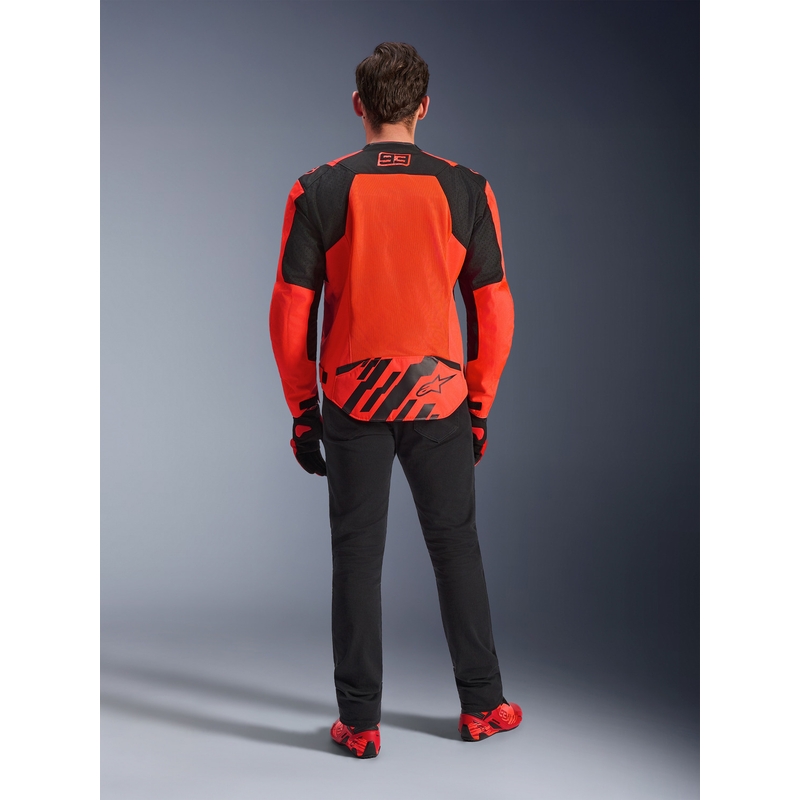 Bunda na motorku Alpinestars T-SPS Air V2 MM93 kolekce fluo červeno-černá