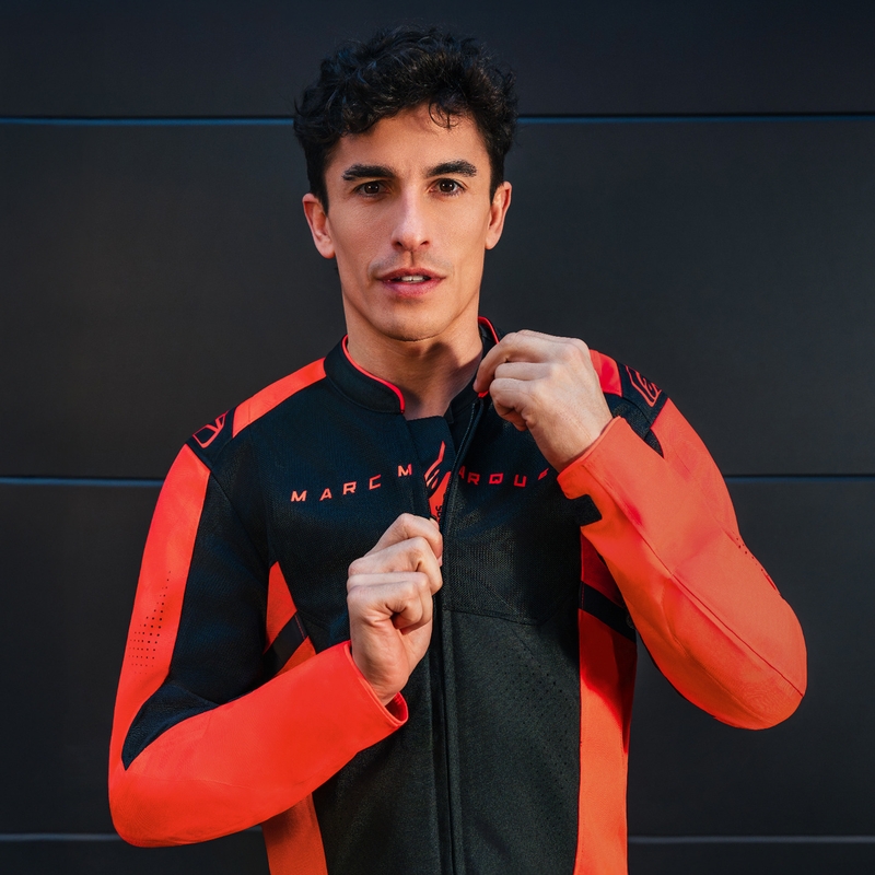 Bunda na motorku Alpinestars T-SPS Air V2 MM93 kolekce fluo červeno-černá