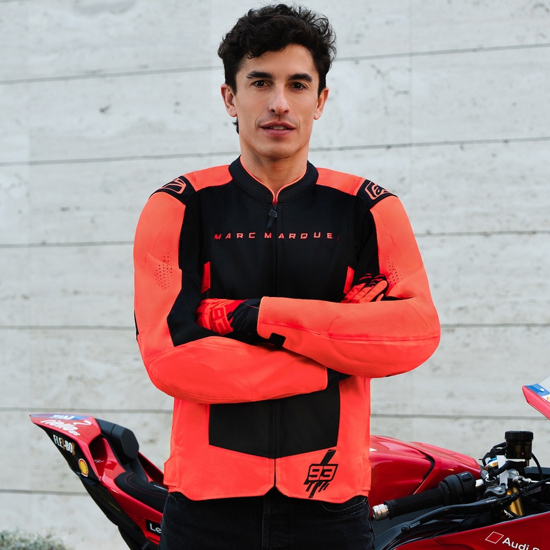 Bunda na motorku Alpinestars T-SPS Air V2 MM93 kolekce fluo červeno-černá