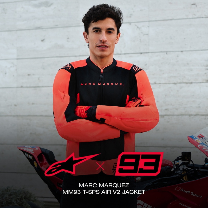 Bunda na motorku Alpinestars T-SPS Air V2 MM93 kolekce fluo červeno-černá