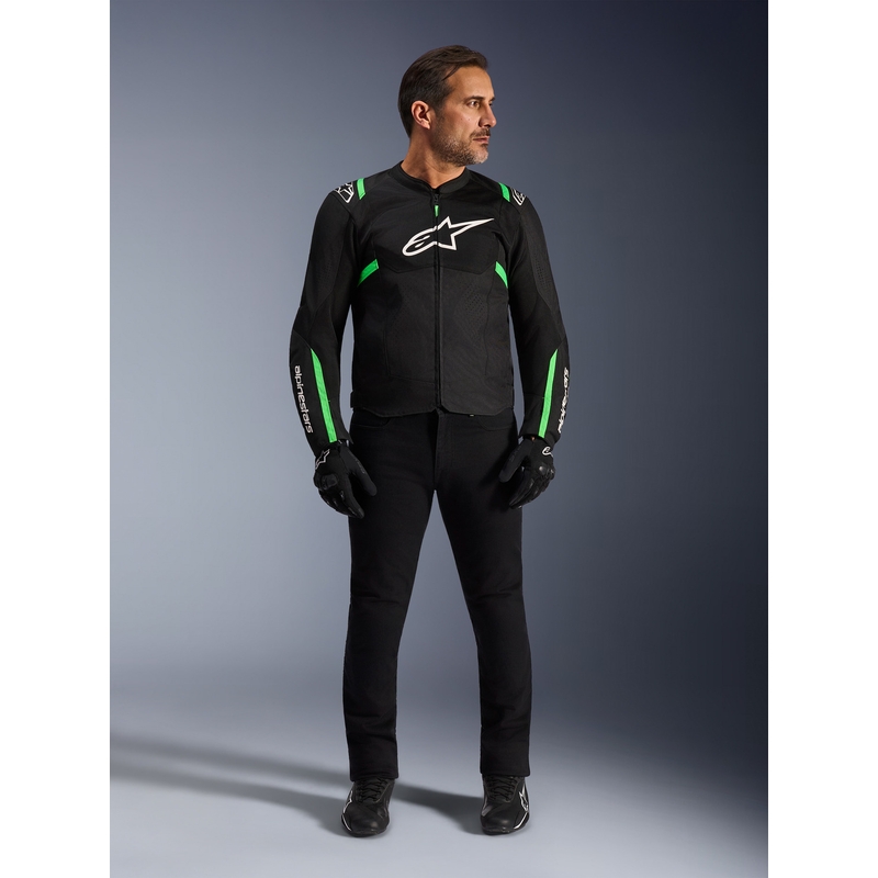 Bunda na motorku Alpinestars T-SPS Air V2 černo-fluo zelená
