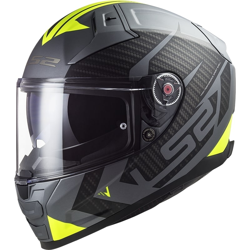 Integrální přilba na motorku LS2 FF811 Vector II Splitter titanovo-fluo žlutá 2 - II. jakost