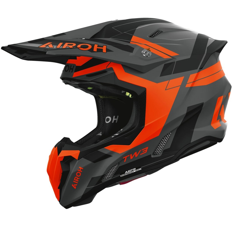 Motokrosová helma Airoh Twist 3 Dynasty matná fluo oranžová - II. jakost
