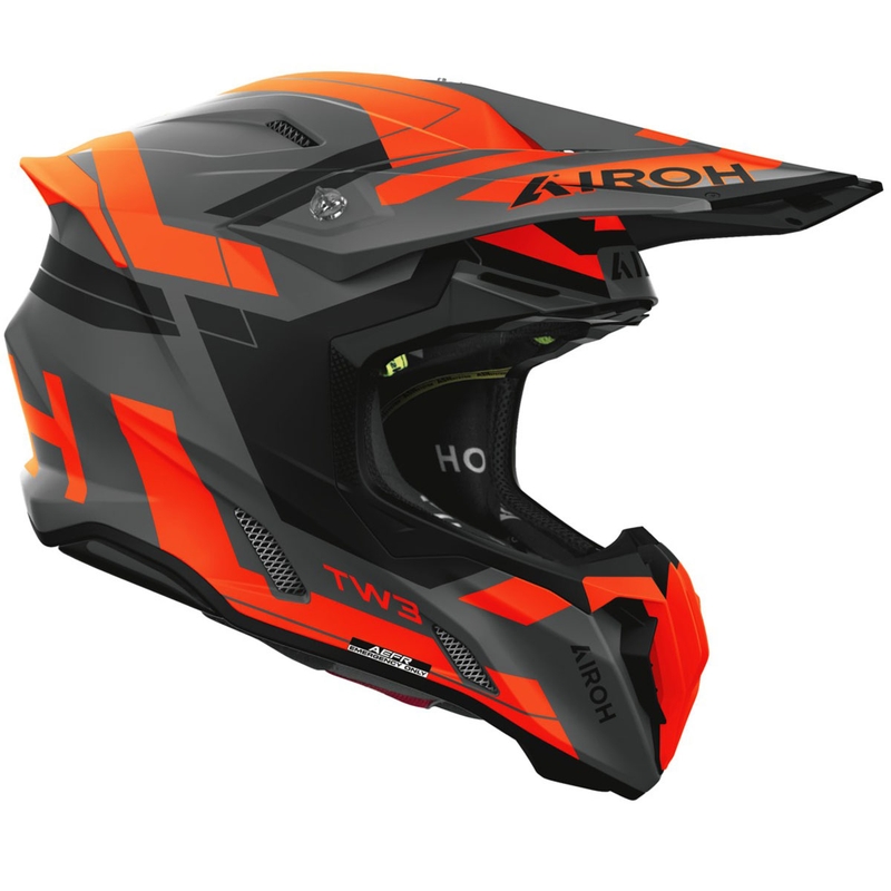 Motokrosová helma Airoh Twist 3 Dynasty matná fluo oranžová - II. jakost