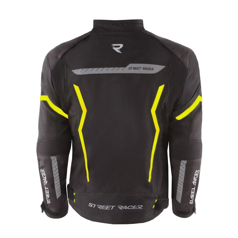 Bunda na motorku Street Racer Flex Air černo-fluo žlutá - II. jakost