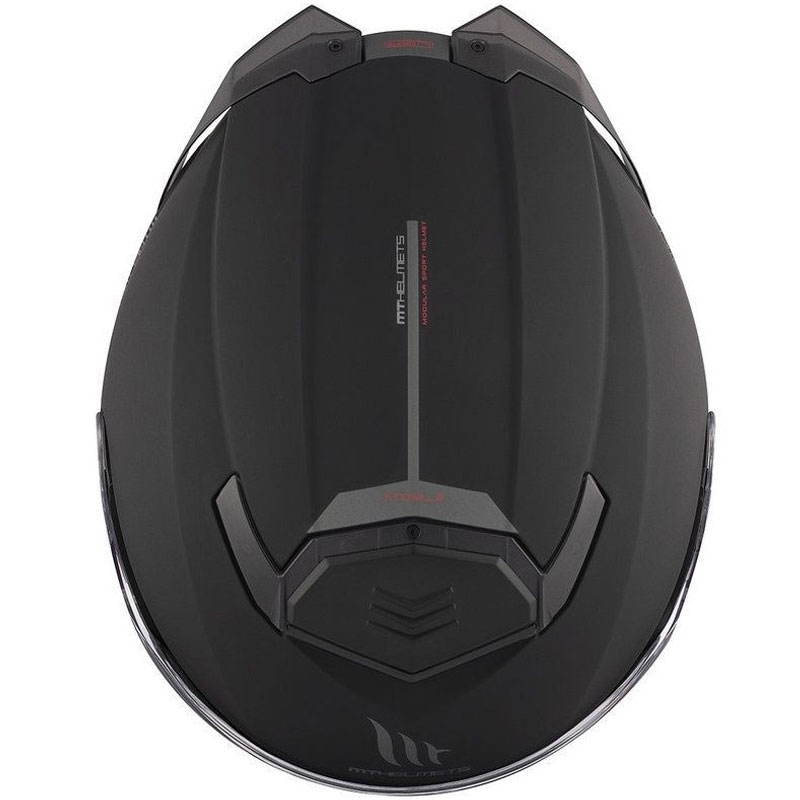 Vyklápěcí helma na motorku MT ATOM 2 SV SOLID A1 černá matná - II. jakost