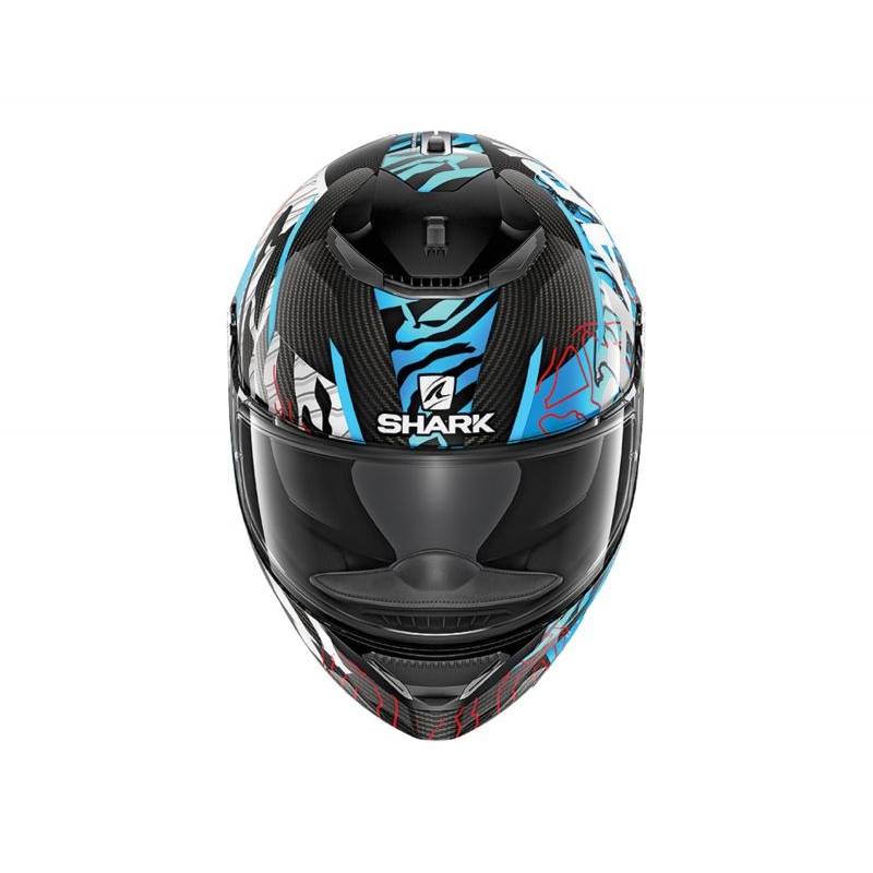 Integrální přilba SHARK SPARTAN CARBON Daksha černo-bílo-modrá