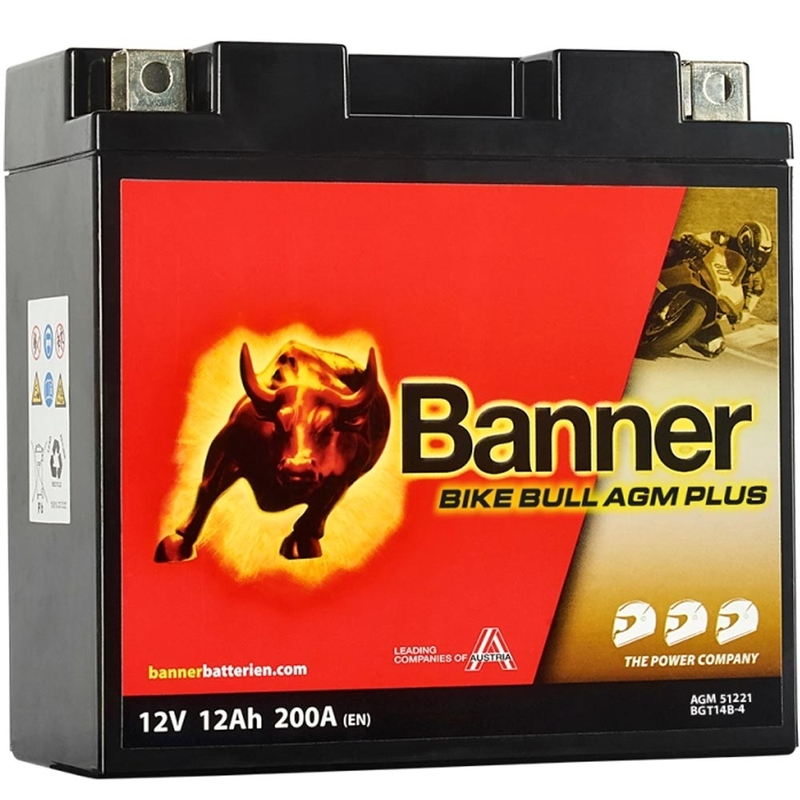AGM baterie Banner Bike Bull AGM PLUS AGM PLUS 512 21 / BGT14B-4 - GT14B-4