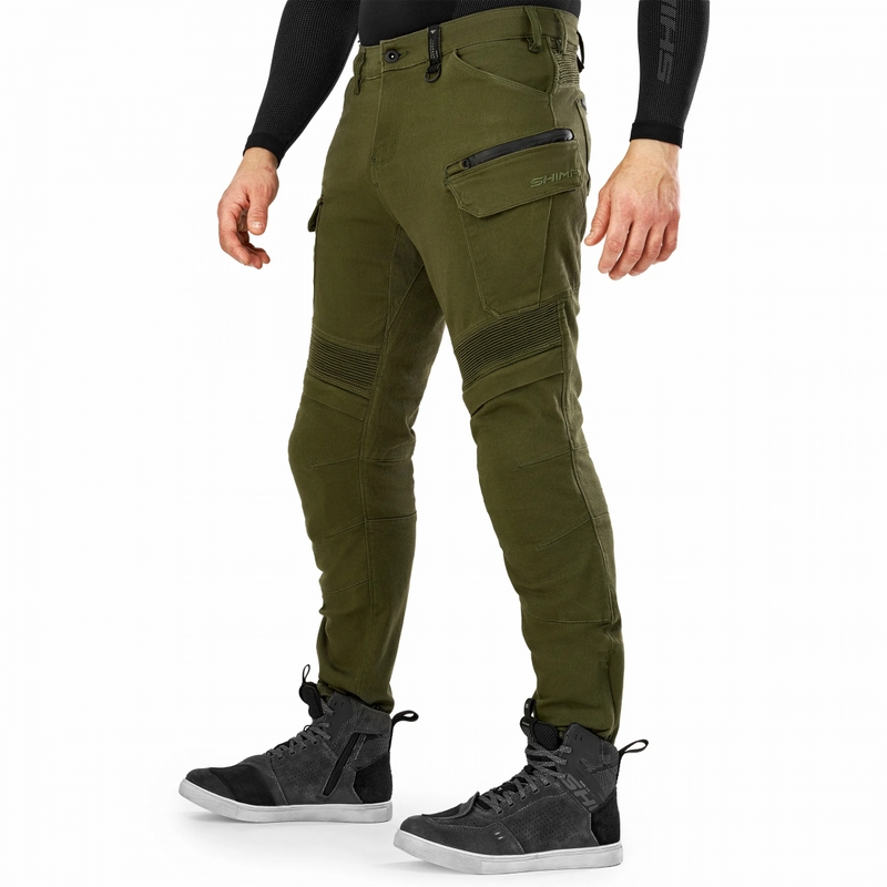 Prodloužené kalhoty na motorku Shima Giro 3.0 khaki