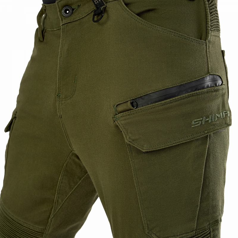 Prodloužené kalhoty na motorku Shima Giro 3.0 khaki