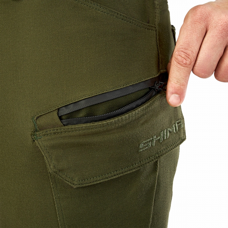Prodloužené kalhoty na motorku Shima Giro 3.0 khaki