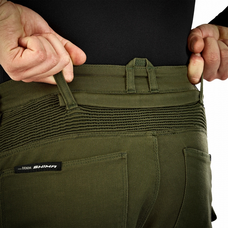 Prodloužené kalhoty na motorku Shima Giro 3.0 khaki
