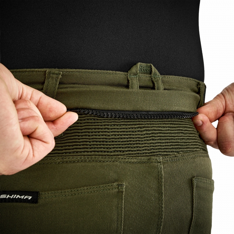 Prodloužené kalhoty na motorku Shima Giro 3.0 khaki