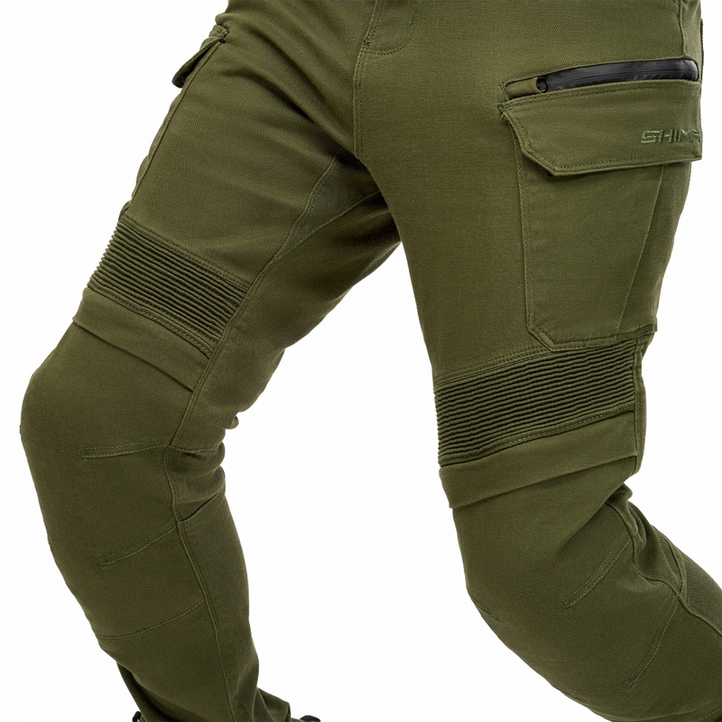 Prodloužené kalhoty na motorku Shima Giro 3.0 khaki